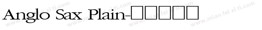 Anglo Sax Plain字体转换